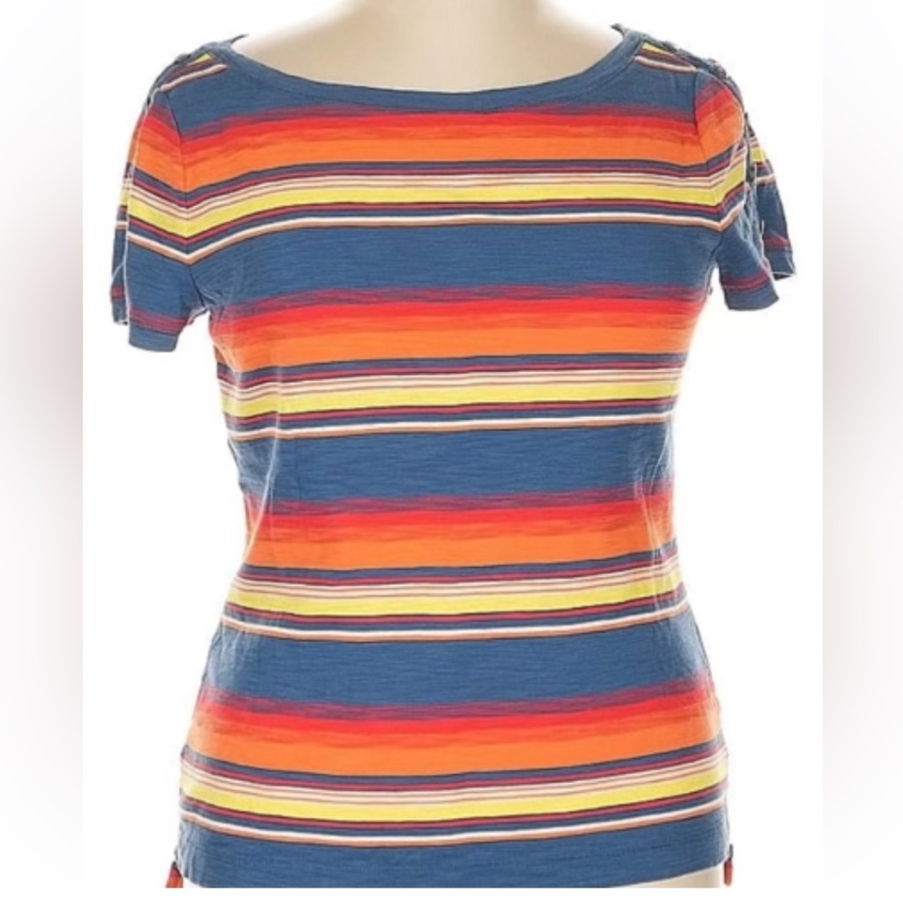 Ralph Lauren Colorful Striped Short Sleeve Tee